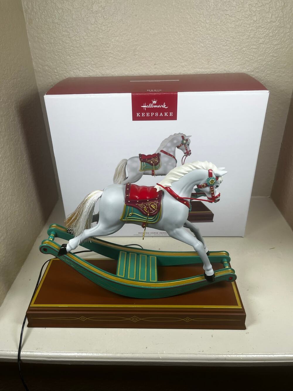Hallmark keepsake, magic motion, rocking horse memories